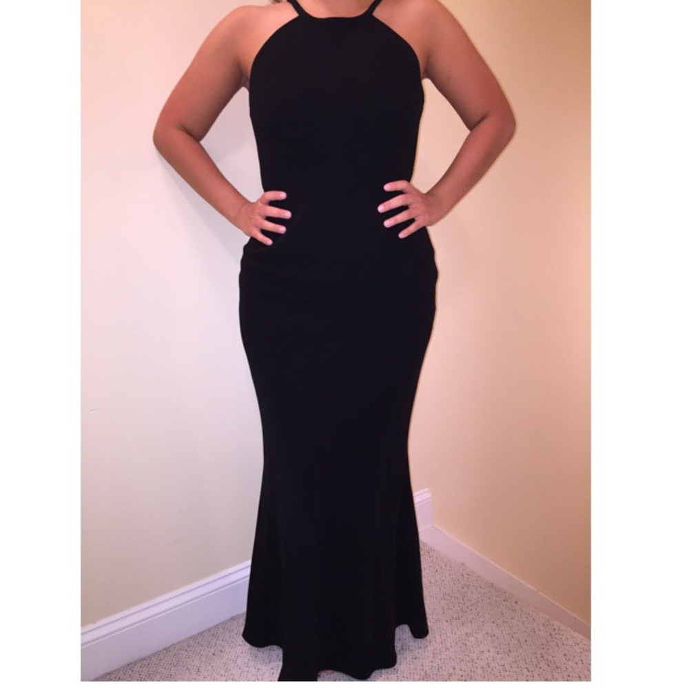 Black Calvin Klein dress.